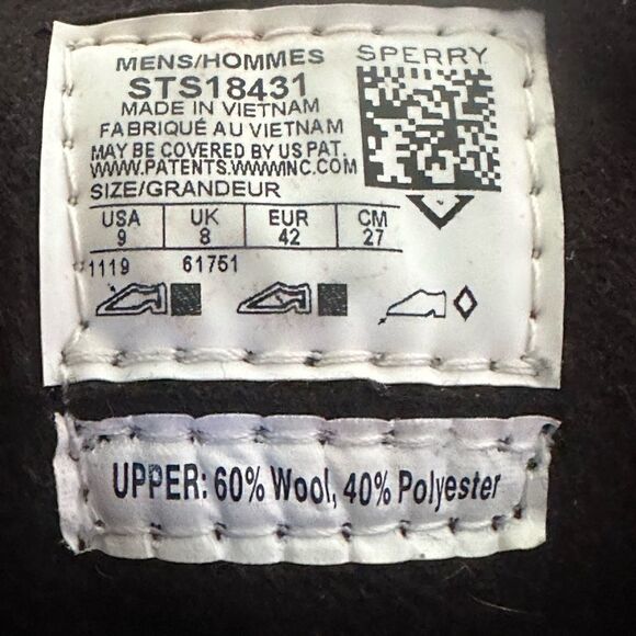 SPERRY Top Sider Men’s Avenue Wool Duck Boots Size 9 - Picture 11 of 12